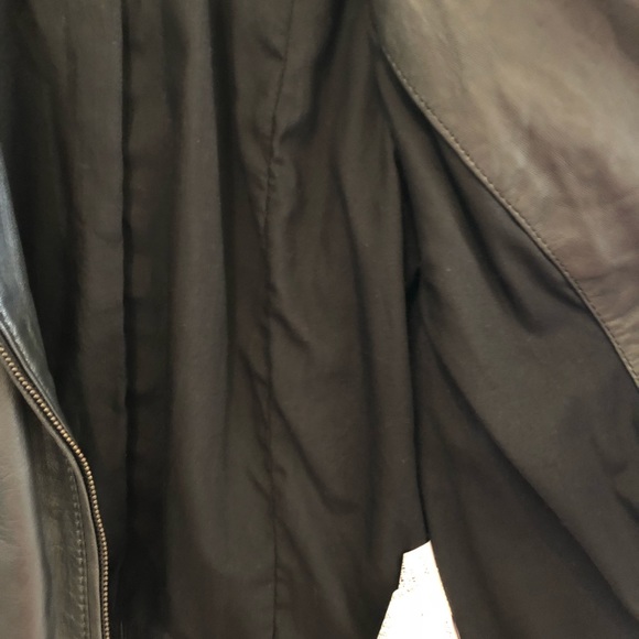 Zara black leather jacket - Picture 4 of 8